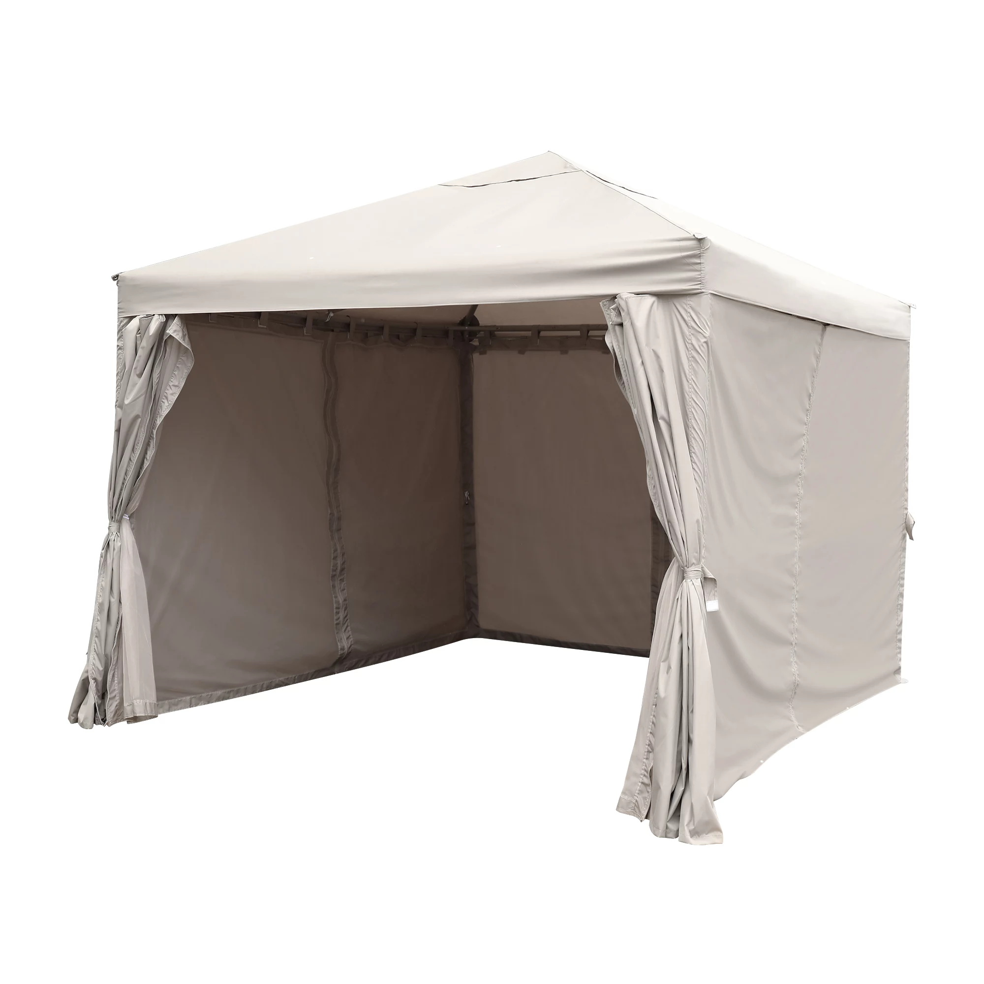 GoodHome Preston Taupe Square Gazebo, (W)3m (D)3m - Assembly Required 4 GoodHome Preston Taupe Square Gazebo, (W)3m (D)3m - Assembly Required - Image 4