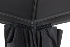 GoodHome Shamal Steel Grey Rectangular Gazebo, (W)2.96m (D)3.96m - Assembly Required -Plant Garden World goodhome shamal steel grey rectangular gazebo w 2 96m d 3 96m assembly required5059340125466 37c