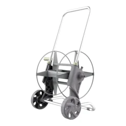 GoodHome Watering Freestanding Empty Hose Cart With Wheels
