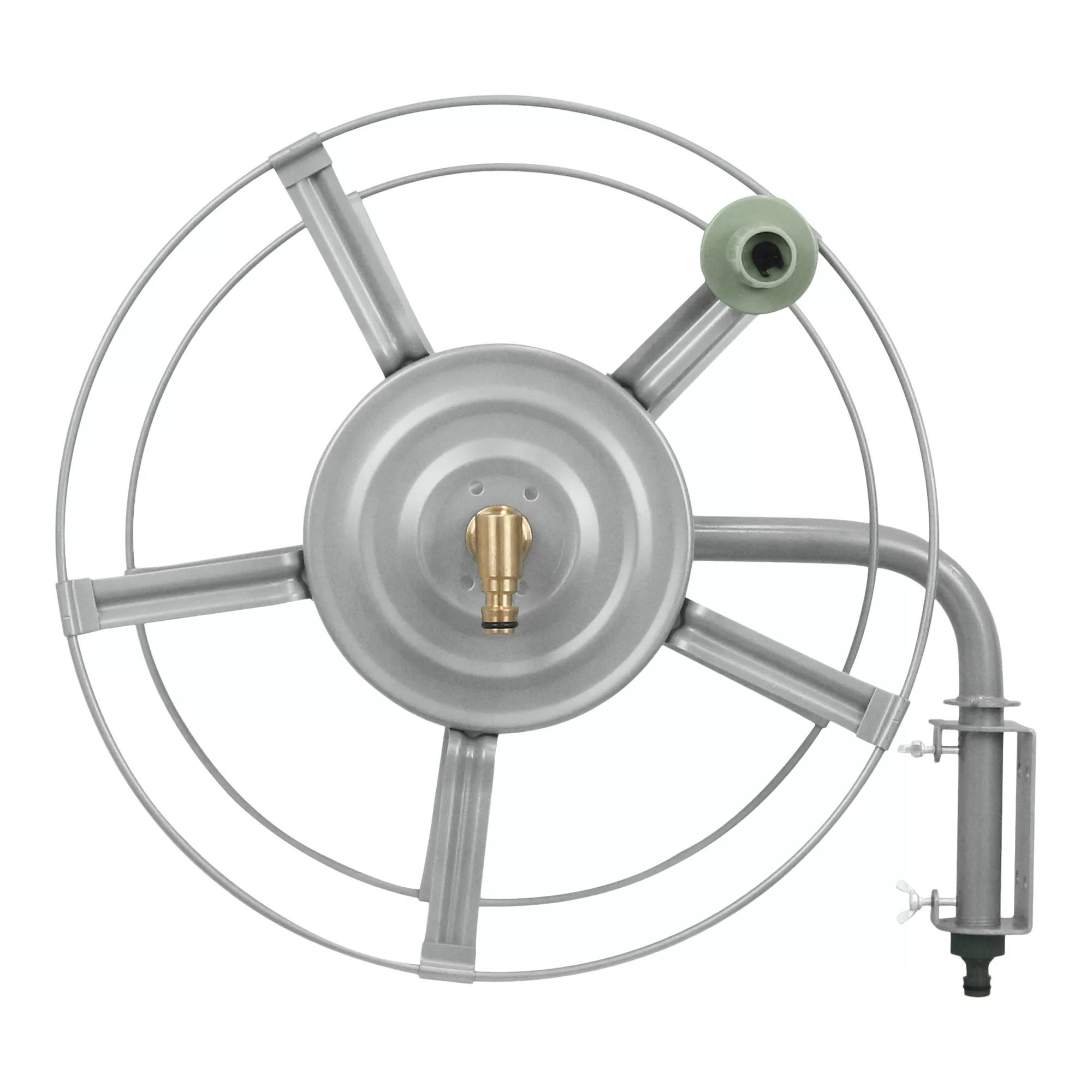 GoodHome Watering Wall-mounted Empty Hose Reel Without Wheels 1 GoodHome Watering Wall-mounted Empty Hose Reel Without Wheels