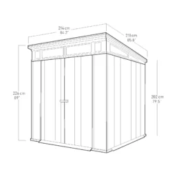 Keter Artisan 7x7 Ft Pent Tongue & Groove Grey Plastic Shed With Floor -Plant Garden World keter artisan 7x7 ft pent tongue groove grey plastic shed with floor7290106933989 01t bq