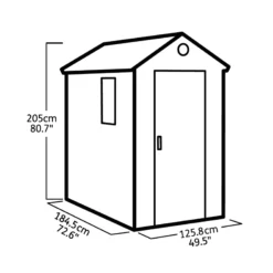 Keter Darwin 6x4 Tongue & Groove Plastic Shed With Floor -Plant Garden World keter darwin 6x4 tongue groove plastic shed with floor7290112632159 01t bq