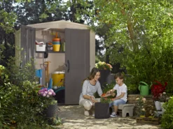 Keter Factor 6x6 Apex Beige Plastic Shed With Floor -Plant Garden World keter factor 6x6 apex beige plastic shed with floor7290103664930 04i