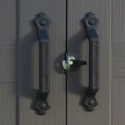 Keter Factor 8x11 Ft Apex Beige Plastic 2 Door Shed With Floor (Base Included) -Plant Garden World keter factor 8x11 ft apex beige plastic 2 door shed with floor base included 7290103664961 04c bq