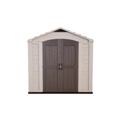Keter Factor 8x8 Apex Beige Plastic Shed With Floor -Plant Garden World keter factor 8x8 apex beige plastic shed with floor7290103664954 02c