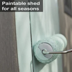 Keter Oakland Apex Grey Plastic 2 Door Shed With Floor -Plant Garden World keter oakland apex grey plastic 2 door shed with floor7290106928435 22bq