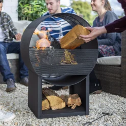 La Hacienda Camacha Steel Fireplace -Plant Garden World la hacienda camacha steel fireplace5055025585273 02i BQ