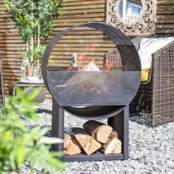 La Hacienda Camacha Steel Fireplace -Plant Garden World la hacienda camacha steel fireplace5055025585273 03i BQ