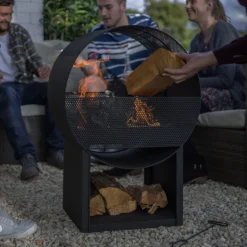 La Hacienda Camacha Steel Fireplace -Plant Garden World la hacienda camacha steel fireplace5055025585273 04i BQ