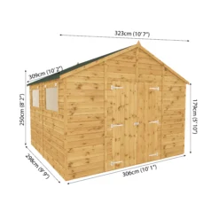 Mercia 10x10 Apex Shiplap Workshop With Double Door -Plant Garden World mercia 10x10 apex shiplap workshop with double door5029442006246 01t bq