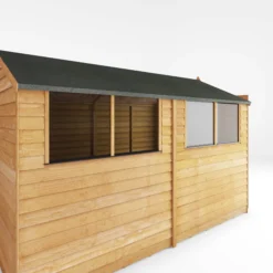 Mercia 10x6 Ft Apex Overlap Wooden 2 Door 4 Windows Shed With Floor -Plant Garden World mercia 10x6 ft apex overlap wooden 2 door 4 windows shed with floor5029442074412 04c