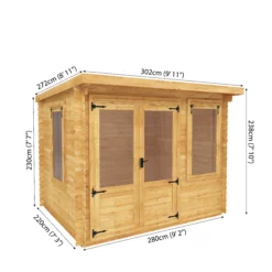 Mercia 10x8 Pent Tongue & Groove Cabin With Double Door 20 Mercia 10x8 Pent Tongue & Groove Cabin With Double Door -Plant Garden World mercia 10x8 pent tongue groove cabin with double door5029442002446 01t bq