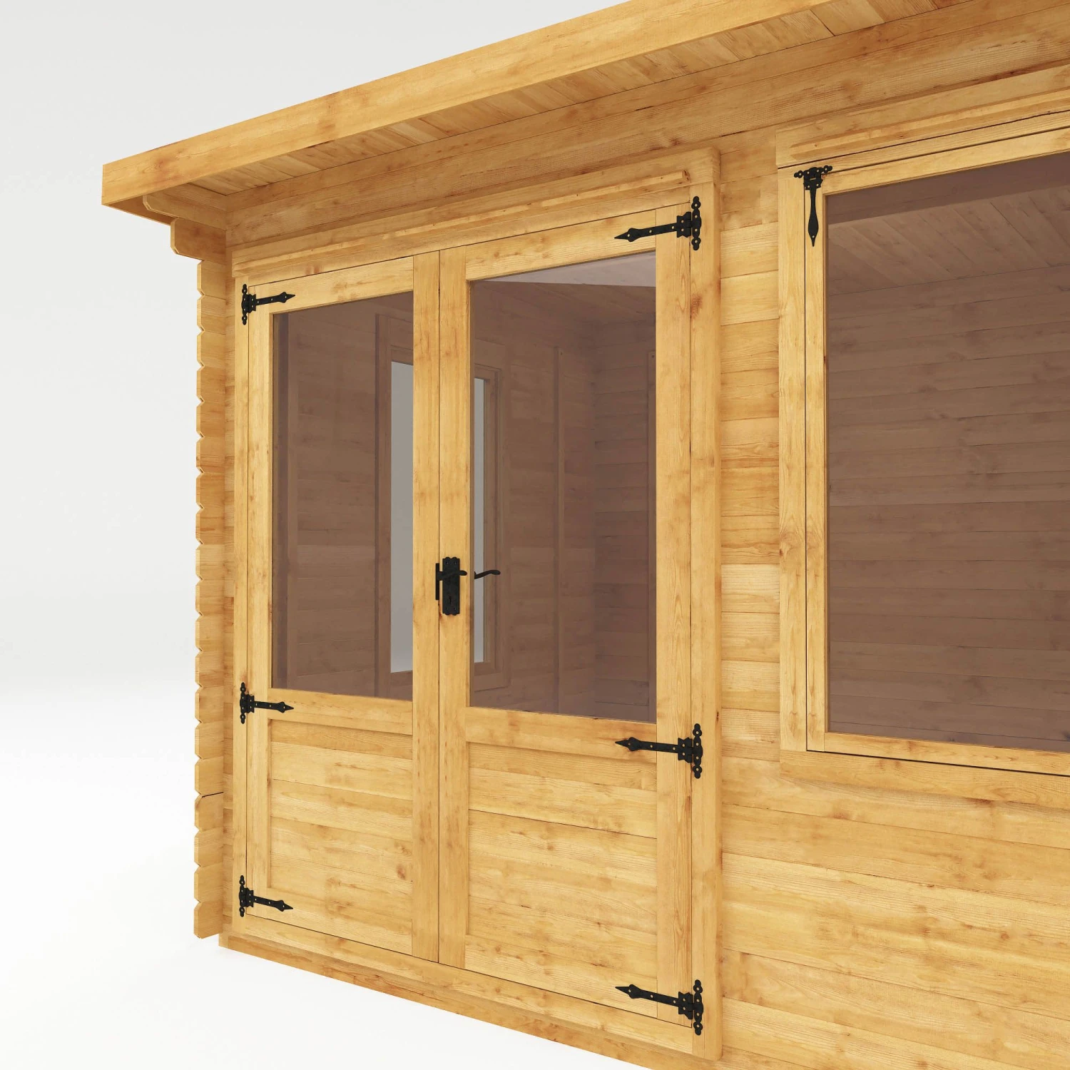 Mercia 10x8 Pent Tongue & Groove Cabin With Double Door 3 Mercia 10x8 Pent Tongue & Groove Cabin With Double Door - Image 3