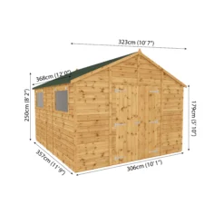 Mercia 12x10 Apex Shiplap Workshop With Double Door -Plant Garden World mercia 12x10 apex shiplap workshop with double door5029442006253 01t bq