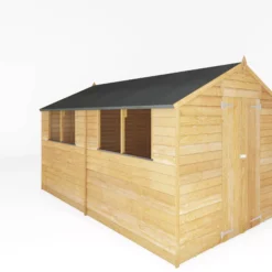Mercia 12x8 Ft Apex Overlap Wooden 2 Door 4 Windows Shed With Floor -Plant Garden World mercia 12x8 ft apex overlap wooden 2 door 4 windows shed with floor5029442075136 03c