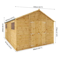 Mercia 14x10 Apex Shiplap Workshop With Double Door -Plant Garden World mercia 14x10 apex shiplap workshop with double door5029442006260 01t bq