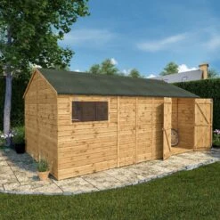 Mercia 16x10 Apex Shiplap Workshop With Double Door -Plant Garden World mercia 16x10 apex shiplap workshop with double door5029442006284 02i bq