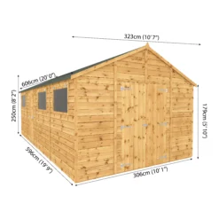 Mercia 20x10 Apex Shiplap Workshop With Double Door -Plant Garden World mercia 20x10 apex shiplap workshop with double door5029442006307 01t bq