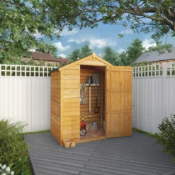 Mercia 5x3 Ft Apex Overlap Wooden Shed With Floor