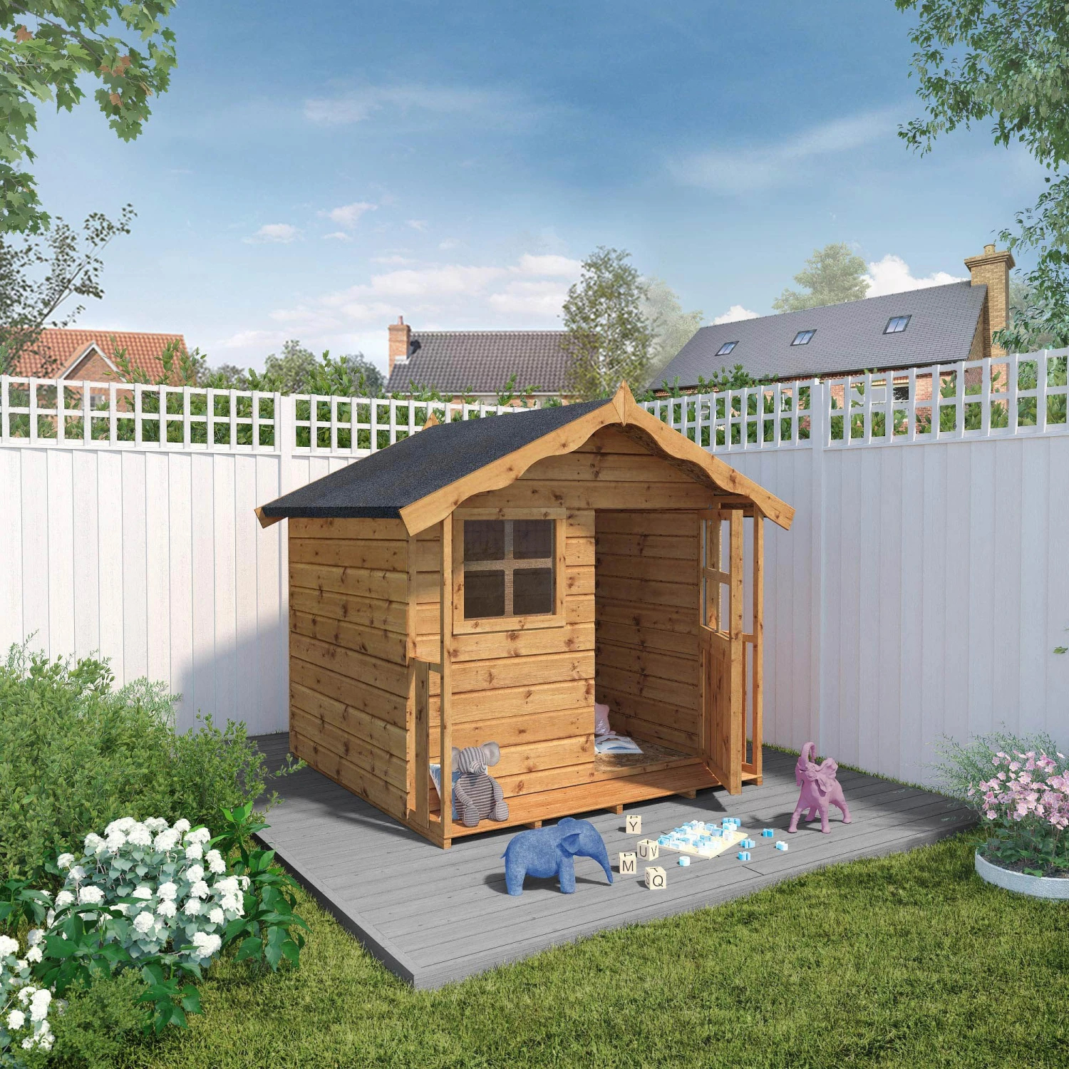 Mercia 5x5 Poppy Timber Playhouse Assembly Service Included 2 Mercia 5x5 Poppy Timber Playhouse Assembly Service Included - Image 2