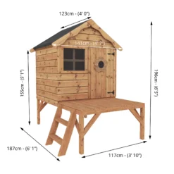 Mercia 5x6 Snug Apex Shiplap Tower Playhouse -Plant Garden World mercia 5x6 snug apex shiplap tower playhouse5029442081236 01t bq