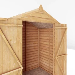 Mercia 6x4 Ft Apex Overlap Wooden 2 Door Shed With Floor -Plant Garden World mercia 6x4 ft apex overlap wooden 2 door shed with floor5029442090993 05c