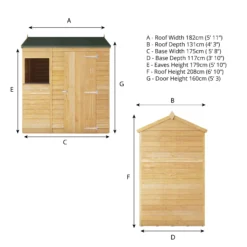 Mercia 6x4 Ft Reverse Apex Overlap Wooden Shed With Floor -Plant Garden World mercia 6x4 ft reverse apex overlap wooden shed with floor5029442076959 01t