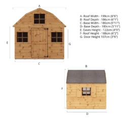 Mercia 7x6 Dutch Apex Tongue & Groove Playhouse -Plant Garden World mercia 7x6 dutch apex tongue groove playhouse5029442075747 02t bq