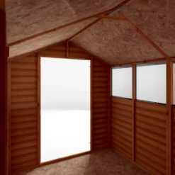 Mercia 8x6 Ft Apex Overlap Wooden 4 Windows Shed With Floor -Plant Garden World mercia 8x6 ft apex overlap wooden 4 windows shed with floor5029442085463 04c