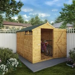 Mercia 8x6 Ft Apex Shiplap Wooden 2 Windows Shed With Floor -Plant Garden World mercia 8x6 ft apex shiplap wooden 2 windows shed with floor5029442006529 02i