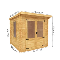 Mercia 8x8 Pent Tongue & Groove Cabin With Double Door 20 Mercia 8x8 Pent Tongue & Groove Cabin With Double Door -Plant Garden World mercia 8x8 pent tongue groove cabin with double door5029442002439 01t bq