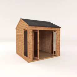 Mercia 8x8 Reverse Apex Tongue & Groove Summer House With Bi-fold Door -Plant Garden World mercia 8x8 reverse apex tongue groove summer house with bi fold door5029442089720 03c bq