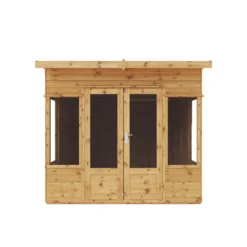 Mercia Helios 8x8 Ft Curved Shiplap Wooden Summer House With Double Door -Plant Garden World mercia helios 8x8 ft curved shiplap wooden summer house with double door5029442073859 02c