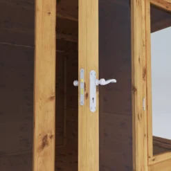 Mercia Helios 8x8 Ft Curved Shiplap Wooden Summer House With Double Door -Plant Garden World mercia helios 8x8 ft curved shiplap wooden summer house with double door5029442073859 04c