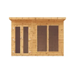 Mercia Maine 10x6 Ft Pent Shiplap Wooden Summer House With Double Door -Plant Garden World mercia maine 10x6 ft pent shiplap wooden summer house with double door5029442002552 02c