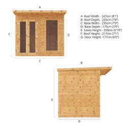 Mercia Maine 8x6 Ft Pent Shiplap Wooden Summer House With Double Door -Plant Garden World mercia maine 8x6 ft pent shiplap wooden summer house with double door5029442002545 01t