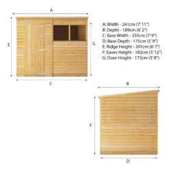 Mercia Pent Overlap Solid Wood Shed With Floor -Plant Garden World mercia pent overlap solid wood shed with floor5029442075150 01t
