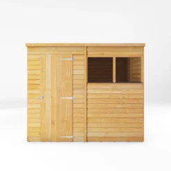 Mercia Pent Overlap Solid Wood Shed With Floor -Plant Garden World mercia pent overlap solid wood shed with floor5029442075150 02c
