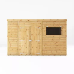Mercia Premium 12x8 Ft Pent Shiplap Wooden 2 Door Shed With Floor -Plant Garden World mercia premium 12x8 ft pent shiplap wooden 2 door shed with floor5029442009315 02c