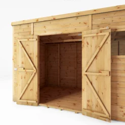 Mercia Premium 12x8 Ft Pent Shiplap Wooden 2 Door Shed With Floor -Plant Garden World mercia premium 12x8 ft pent shiplap wooden 2 door shed with floor5029442009315 03c