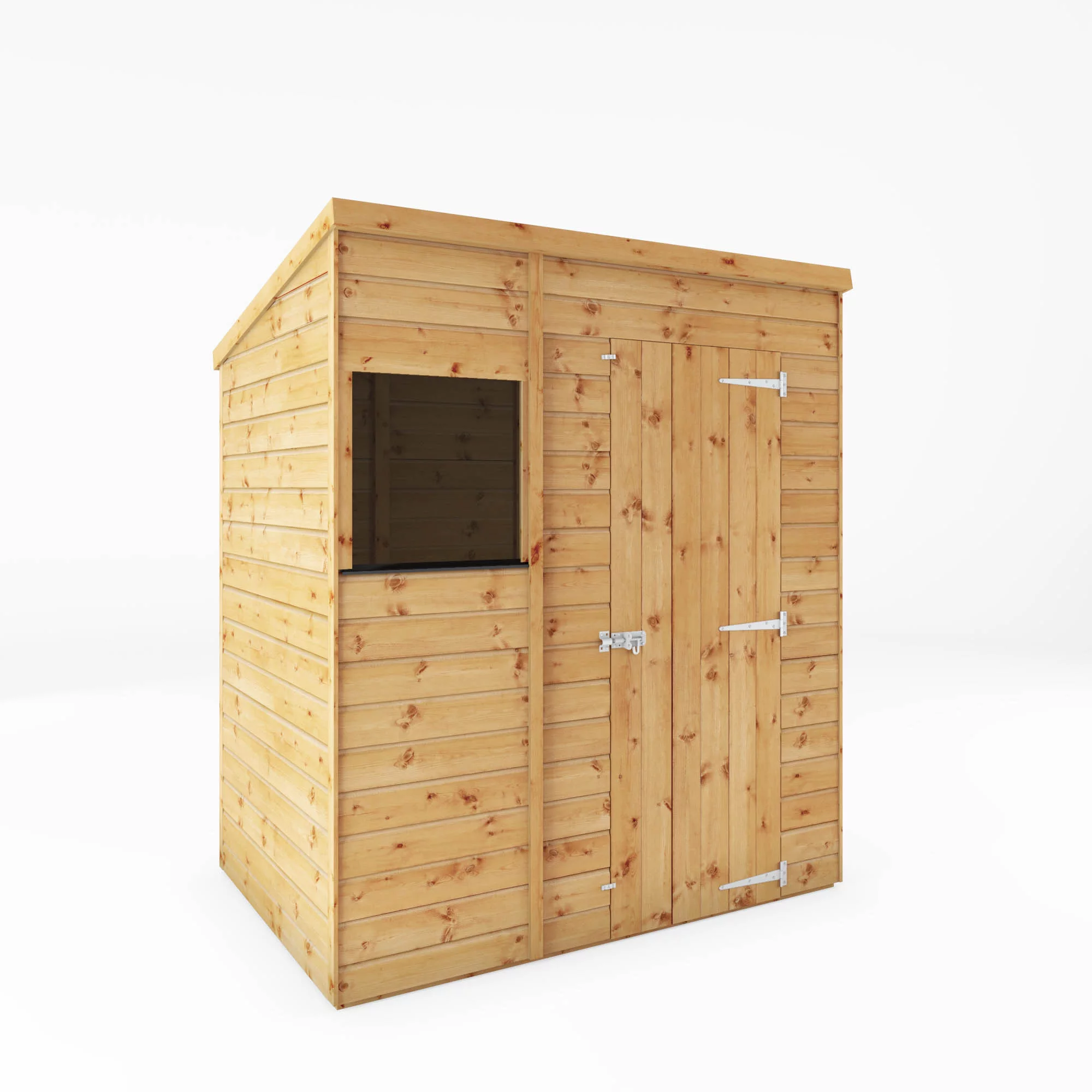 Mercia Premium 6x4 Ft Pent Shiplap Wooden Shed With Floor 2 Mercia Premium 6x4 Ft Pent Shiplap Wooden Shed With Floor - Image 2