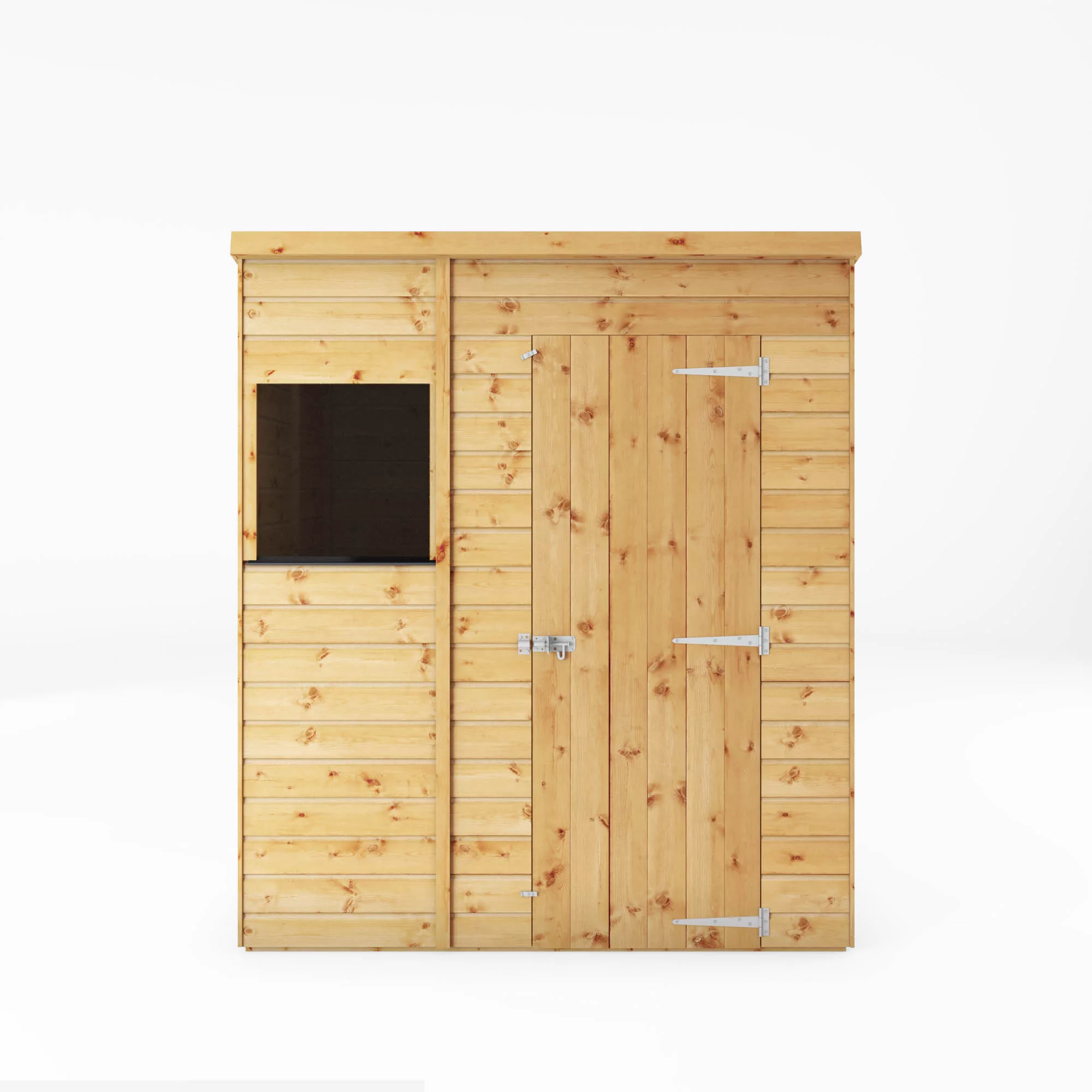 Mercia Premium 6x4 Ft Pent Shiplap Wooden Shed With Floor 3 Mercia Premium 6x4 Ft Pent Shiplap Wooden Shed With Floor - Image 3