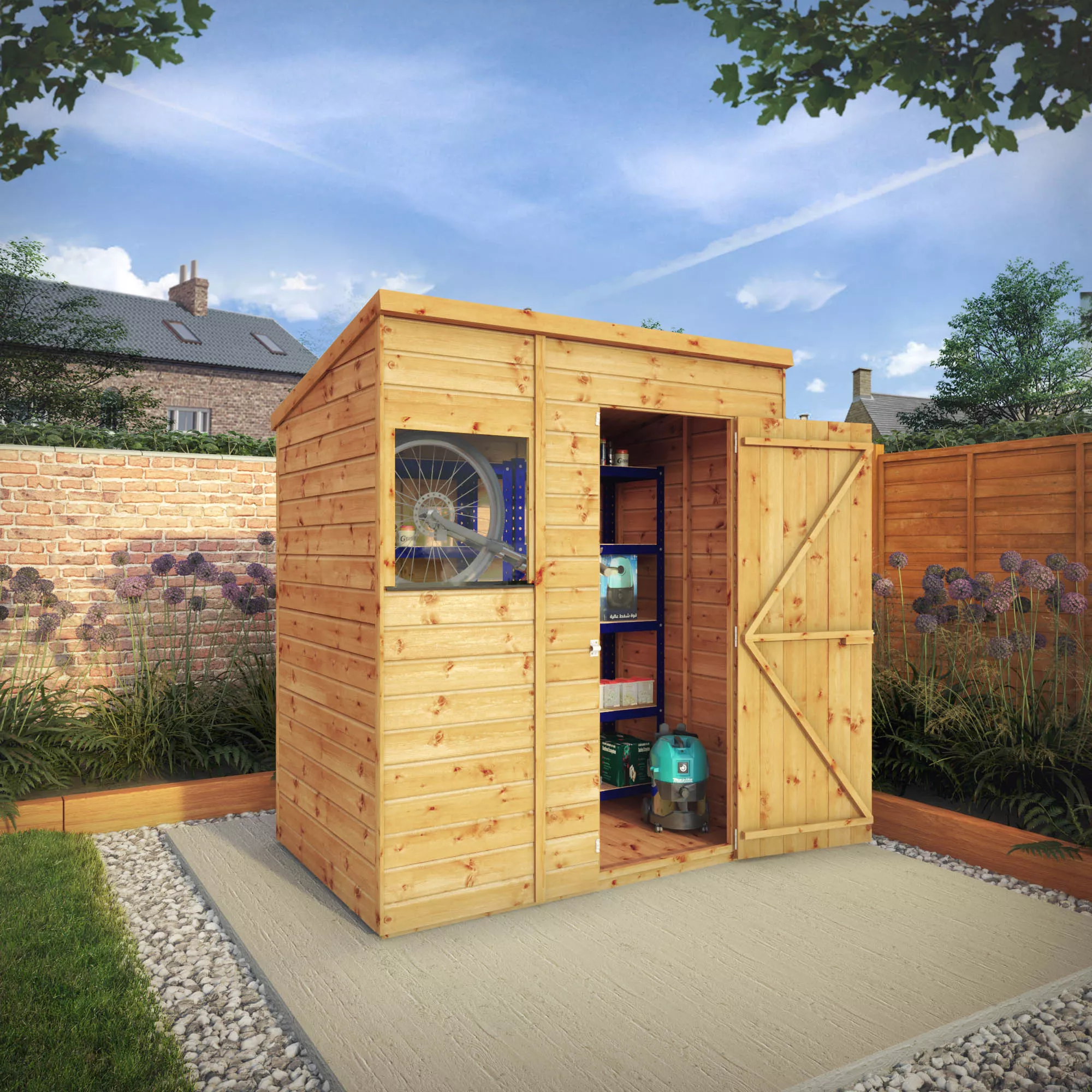 Mercia Premium 6x4 Ft Pent Shiplap Wooden Shed With Floor 1 Mercia Premium 6x4 Ft Pent Shiplap Wooden Shed With Floor