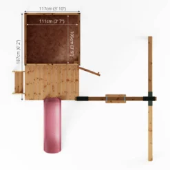 Mercia Snug Wooden Swing Set & Slide -Plant Garden World mercia snug wooden swing set slide5029442008264 02t