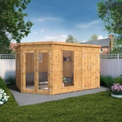 Mercia Summer House 12x8 Ft Pent Shiplap Solid Wood Summer House With Double Door -Plant Garden World mercia summer house 12x8 ft pent shiplap solid wood summer house with double door5029442002569 01i bq