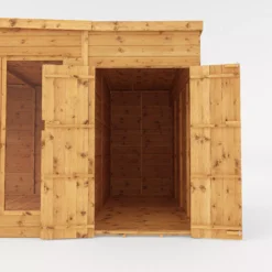 Mercia Summer House 13x9 Ft Pent Shiplap Solid Wood Summer House With Double Door -Plant Garden World mercia summer house 13x9 ft pent shiplap solid wood summer house with double door5029442002576 04c bq