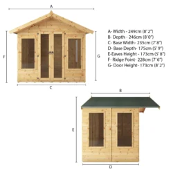 Mercia Sussex 8x6 Ft Apex Shiplap Wooden Summer House With Double Door -Plant Garden World mercia sussex 8x6 ft apex shiplap wooden summer house with double door5029442006703 01t