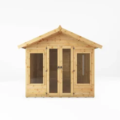 Mercia Sussex 8x8 Ft Apex Shiplap Wooden Summer House With Double Door -Plant Garden World mercia sussex 8x8 ft apex shiplap wooden summer house with double door5029442006901 02c