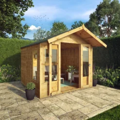 Mercia Sussex 8x8 Ft Apex Shiplap Wooden Summer House With Double Door -Plant Garden World mercia sussex 8x8 ft apex shiplap wooden summer house with double door5029442006901 02i