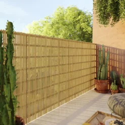 Natural Bamboo Garden Screen (H)1m (W)3m -Plant Garden World natural bamboo garden screen h 1m w 3m5059340674575 01i